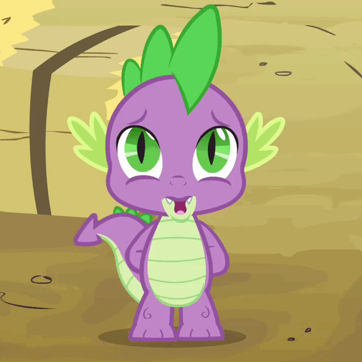 Size: 720x720 | Tagged: safe, screencap, character:spike, species:dragon, episode:spike at your service, g4, my little pony: friendship is magic, animated, bowing, male