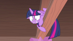 Size: 1280x720 | Tagged: safe, screencap, character:twilight sparkle, character:twilight sparkle (alicorn), species:alicorn, species:pony, episode:starlight the hypnotist, behaving like a cat, floppy ears, scared, solo