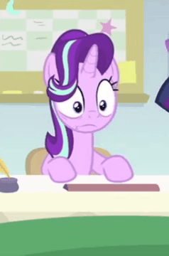 Size: 238x360 | Tagged: safe, screencap, character:starlight glimmer, species:pony, episode:starlight the hypnotist, animated, cropped, facehoof, gif