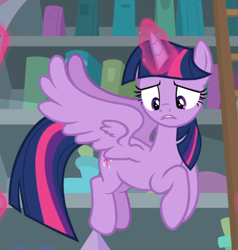 Size: 741x780 | Tagged: safe, screencap, character:twilight sparkle, character:twilight sparkle (alicorn), species:alicorn, species:pony, episode:the end in friend, g4, my little pony: friendship is magic, cropped, female, flying, glowing horn, solo