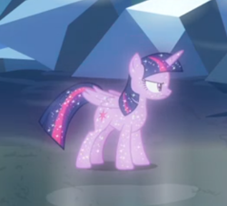 Size: 340x309 | Tagged: safe, screencap, character:tree of harmony, character:treelight sparkle, character:twilight sparkle, species:alicorn, species:pony, episode:what lies beneath, g4, my little pony: friendship is magic, cropped, female, glare, implied twilight sparkle, solo, tree of harmony, treelight sparkle