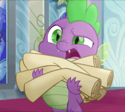 Size: 900x808 | Tagged: safe, screencap, character:spike, my little pony: the movie (2017), animated, cropped, no, solo, sound, webm
