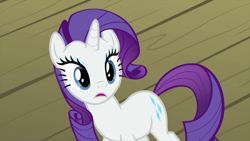 Size: 1280x720 | Tagged: safe, screencap, character:rarity, species:pony, species:unicorn, episode:rarity's biggest fan, female, mare, open mouth, solo