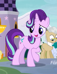 Size: 475x614 | Tagged: safe, screencap, character:mayor mare, character:starlight glimmer, species:pony, species:unicorn, episode:the beginning of the end, g4, my little pony: friendship is magic, cropped, cutie mark, female, mare, smiling