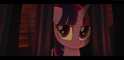 Size: 1920x937 | Tagged: safe, screencap, character:twilight sparkle, character:twilight sparkle (alicorn), species:alicorn, species:pony, my little pony: the movie (2017), cage, displeased, female, floppy ears, glare, mare, open up your eyes, prison, solo, twilight is not amused, unamused
