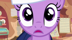 Size: 1920x1080 | Tagged: safe, screencap, character:twilight sparkle, character:twilight sparkle (unicorn), species:pony, species:unicorn, episode:it's about time, g4, my little pony: friendship is magic, animated, bandage, bloodshot eyes, close-up, computer, eye shimmer, female, golden oaks library, graph, headband, looking at you, mare, monitor everything, open mouth, solo, sound, talking, twilight snapple, webm, wide eyes
