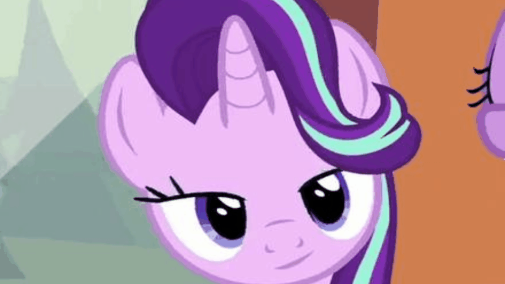 Size: 1000x562 | Tagged: safe, screencap, character:starlight glimmer, species:pony, episode:the crystalling, g4, my little pony: friendship is magic, face, lidded eyes, looking at you, solo focus