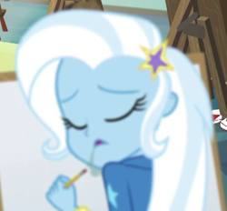 Size: 546x506 | Tagged: safe, screencap, character:trixie, episode:schedule swap, g4, my little pony:equestria girls, cropped, drool, sleeping