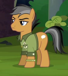 Size: 535x595 | Tagged: safe, screencap, character:quibble pants, species:earth pony, species:pony, episode:stranger than fanfiction, cropped, cutie mark, male, season 6, solo