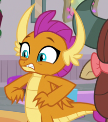 Size: 548x616 | Tagged: safe, screencap, character:smolder, species:dragon, episode:the hearth's warming club, g4, my little pony: friendship is magic, cropped