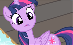 Size: 1522x942 | Tagged: safe, screencap, character:twilight sparkle, character:twilight sparkle (alicorn), species:alicorn, species:pony, episode:simple ways, g4, my little pony: friendship is magic, cropped, looking down, open mouth, solo