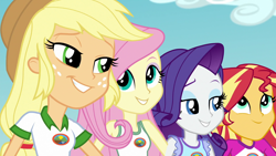 Size: 1920x1080 | Tagged: safe, screencap, equestria girls:legend of everfree, g4, my little pony:equestria girls, bedroom eyes, innuendo, out of context, smiling