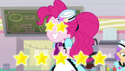 Size: 1920x1080 | Tagged: safe, screencap, character:pinkie pie, episode:five stars, g4, my little pony:equestria girls, server pinkie pie, starry eyes, wingding eyes
