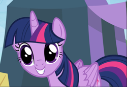 Size: 1193x823 | Tagged: safe, screencap, character:twilight sparkle, character:twilight sparkle (alicorn), species:alicorn, species:pony, episode:trade ya, g4, my little pony: friendship is magic, cropped, cute, smiling, solo, twiabetes