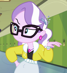 Size: 738x810 | Tagged: safe, screencap, character:diamond tiara, episode:best trends forever, g4, my little pony:equestria girls, best trends forever: twilight sparkle, cropped, cyoa, female, glasses