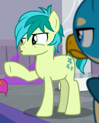 Size: 431x540 | Tagged: safe, screencap, character:gallus, character:sandbar, species:earth pony, species:griffon, species:pony, episode:the hearth's warming club, g4, my little pony: friendship is magic, cropped, cutie mark, male