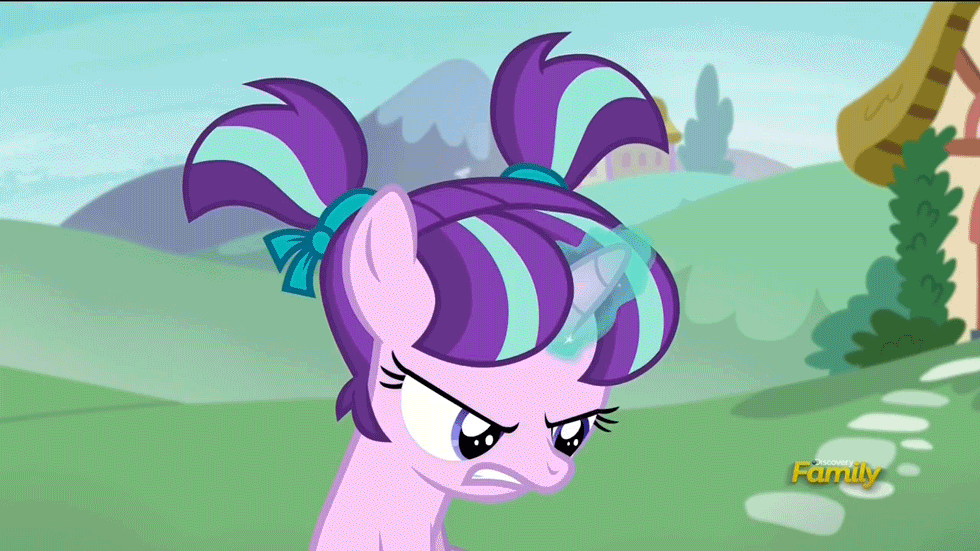 Size: 980x551 | Tagged: safe, screencap, character:starlight glimmer, species:pony, species:unicorn, episode:the crystalling, g4, my little pony: friendship is magic, animated, cube, cute, female, filly, filly starlight glimmer, floppy ears, gif, glimmerbetes, glowing horn, magic, perfect loop, pigtails, sad, sadorable, solo, telekinesis, younger