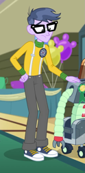 Size: 515x1036 | Tagged: safe, screencap, character:microchips, episode:best in show: the victory lap, g4, my little pony:equestria girls, clothing, converse, cropped, glasses, male, pants, shoes, sneakers