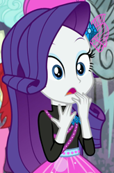 Size: 707x1077 | Tagged: safe, screencap, character:rarity, episode:display of affection, g4, my little pony:equestria girls, clothing, cropped