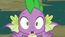 Size: 1280x720 | Tagged: safe, screencap, character:spike, species:dragon, episode:molt down, g4, my little pony: friendship is magic, season 8, claws, male, spread wings, winged spike, wings