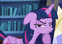 Size: 1223x871 | Tagged: safe, screencap, character:twilight sparkle, character:twilight sparkle (alicorn), species:alicorn, species:pony, episode:what about discord?, g4, my little pony: friendship is magic, cropped, floppy ears, lidded eyes, narrowed eyes, solo, thinking