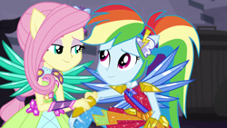 Size: 1920x1080 | Tagged: safe, screencap, character:fluttershy, character:rainbow dash, episode:super squad goals, g4, my little pony:equestria girls, crystal guardian, female, shipping fuel