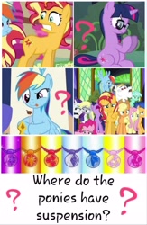 Size: 2863x4386 | Tagged: safe, screencap, character:applejack, character:bulk biceps, character:derpy hooves, character:flash sentry, character:fluttershy, character:pinkie pie, character:rainbow dash, character:rarity, character:sunset shimmer, character:twilight sparkle, character:twilight sparkle (scitwi), species:earth pony, species:pegasus, species:pony, species:unicorn, equestria girls:spring breakdown, g4, my little pony:equestria girls, equestria girls ponified, female, geode of empathy, geode of fauna, geode of shielding, geode of sugar bombs, geode of super speed, geode of super strength, geode of telekinesis, glasses, humane five, humane seven, humane six, magical geodes, male, mare, ponified, twilight's castle, unicorn sci-twi