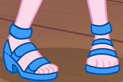 Size: 1189x796 | Tagged: safe, screencap, character:pinkie pie, equestria girls:spring breakdown, g4, my little pony:equestria girls, cropped, feet, legs, open-toed shoes, pictures of legs, solo