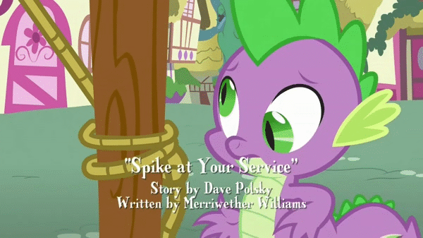 Size: 600x337 | Tagged: safe, screencap, character:spike, episode:spike at your service, g4, my little pony: friendship is magic, animated, googly eyes