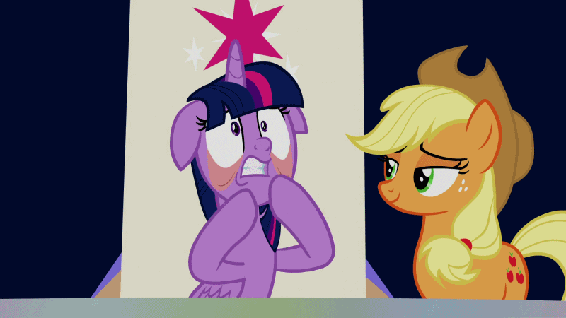 Size: 800x450 | Tagged: safe, screencap, character:applejack, character:twilight sparkle, character:twilight sparkle (alicorn), species:alicorn, species:earth pony, species:pony, episode:the beginning of the end, g4, my little pony: friendship is magic, animated, cute, female, floppy ears, friendship throne, frown, funny, gritted teeth, hilarious, holding a pony, lidded eyes, lifting, mare, mismatched eyes, motherly, open mouth, panic, smiling, squishy cheeks, twilight snapple, twilighting, wide eyes