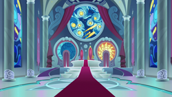 Size: 1920x1080 | Tagged: safe, screencap, episode:the beginning of the end, g4, my little pony: friendship is magic, canterlot castle, canterlot castle interior, no pony, throne, throne room