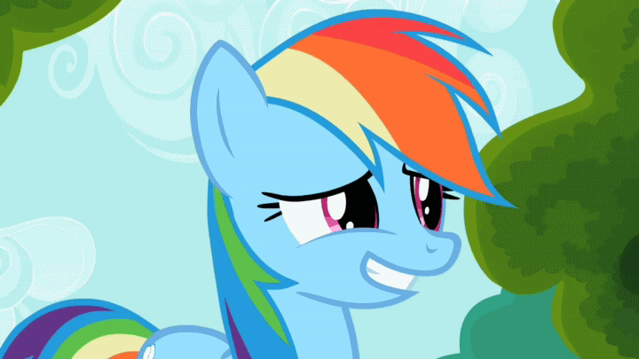 Size: 720x405 | Tagged: safe, screencap, character:rainbow dash, species:pony, episode:the mysterious mare do well, g4, my little pony: friendship is magic, animated, blushing, cute, dashabetes, flying, gif, looking around, rainbow dash is best facemaker, solo, tree