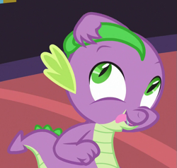 Size: 579x552 | Tagged: safe, screencap, character:spike, species:dragon, episode:celestial advice, g4, my little pony: friendship is magic, claws, cropped, male, season 7, solo