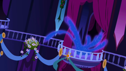 Size: 1280x720 | Tagged: safe, screencap, character:nightmare moon, character:princess luna, species:pony, episode:friendship is magic, g4, my little pony: friendship is magic, balcony, ponyville town hall
