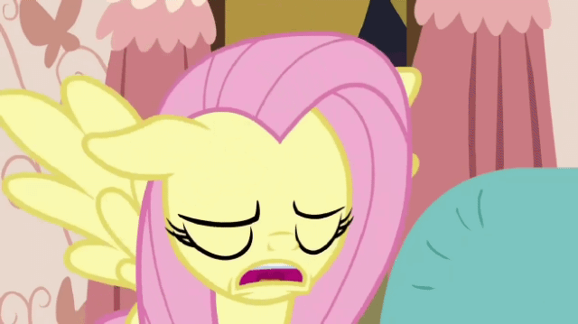 Size: 640x359 | Tagged: safe, screencap, character:fluttershy, species:pony, episode:discordant harmony, g4, my little pony: friendship is magic, animated, floppy ears, solo
