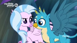 Size: 1920x1080 | Tagged: safe, screencap, character:gallus, character:silverstream, species:classical hippogriff, species:griffon, species:hippogriff, episode:uprooted, g4, my little pony: friendship is magic, now kiss, shipping fuel