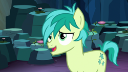 Size: 1280x720 | Tagged: safe, screencap, character:sandbar, species:earth pony, species:pony, episode:uprooted, g4, my little pony: friendship is magic, male, smiling