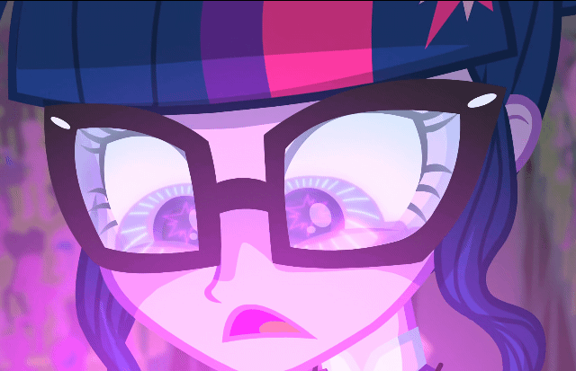 Size: 640x413 | Tagged: safe, screencap, character:twilight sparkle, character:twilight sparkle (scitwi), species:eqg human, equestria girls:friendship games, g4, my little pony:equestria girls, animated, bust, eye reflection, gif, magic capture device, reflection, solo
