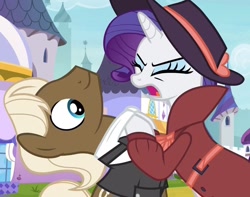 Size: 1374x1080 | Tagged: safe, screencap, character:beaude mane, character:rarity, species:pony, episode:sparkle's seven, g4, my little pony: friendship is magic, detective rarity