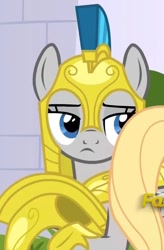 Size: 506x771 | Tagged: safe, screencap, character:windstorm, species:pegasus, species:pony, episode:sparkle's seven, g4, my little pony: friendship is magic, armor, cropped, female, guardsmare, mare, royal guard, solemn canterlot marshal, solo