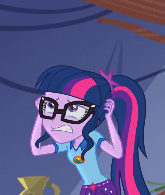 Size: 542x640 | Tagged: safe, screencap, character:twilight sparkle, character:twilight sparkle (scitwi), species:eqg human, equestria girls:legend of everfree, g4, my little pony:equestria girls, adorable distress, animated, camp everfree outfits, cute, female, gif, solo, twilighting