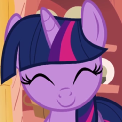 Size: 280x280 | Tagged: safe, screencap, character:twilight sparkle, character:twilight sparkle (unicorn), species:pony, species:unicorn, episode:owl's well that ends well, g4, my little pony: friendship is magic, close-up, cute, eyes closed, solo, twiabetes