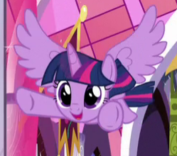 Size: 249x220 | Tagged: safe, screencap, character:twilight sparkle, character:twilight sparkle (alicorn), species:alicorn, species:pony, episode:sparkle's seven, g4, my little pony: friendship is magic, cropped, flying, solo