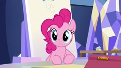 Size: 1920x1080 | Tagged: safe, screencap, character:pinkie pie, species:earth pony, species:pony, episode:sparkle's seven, g4, my little pony: friendship is magic, friendship throne, solo