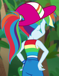 Size: 720x937 | Tagged: safe, screencap, character:rainbow dash, equestria girls:spring breakdown, g4, my little pony:equestria girls, ass, butt, cropped, female, geode of super speed, magical geodes, rainbutt dash, solo
