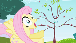 Size: 1280x720 | Tagged: safe, screencap, character:fluttershy, species:bird, species:pony, episode:friendship is magic, g4, my little pony: friendship is magic