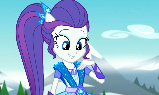 Size: 640x384 | Tagged: safe, screencap, character:rarity, equestria girls:legend of everfree, g4, my little pony:equestria girls, animated, beautiful, camp everfree outfits, crystal guardian, cute, geode of shielding, gif, magical geodes, raribetes, sparkles