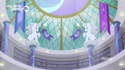 Size: 1920x1080 | Tagged: safe, screencap, episode:the point of no return, g4, my little pony: friendship is magic, architecture, canterlot library, dome, no pony, statue