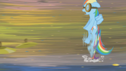 Size: 1280x720 | Tagged: safe, screencap, character:rainbow dash, species:pegasus, species:pony, episode:swarm of the century, g4, my little pony: friendship is magic, eyes closed, female, goggles, great moments in animation, mare, smear frame, solo, speed lines