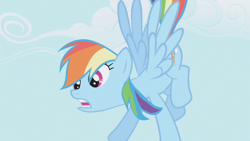 Size: 1280x720 | Tagged: safe, screencap, character:rainbow dash, species:pegasus, species:pony, episode:applebuck season, g4, my little pony: friendship is magic, female, flying, mare, solo